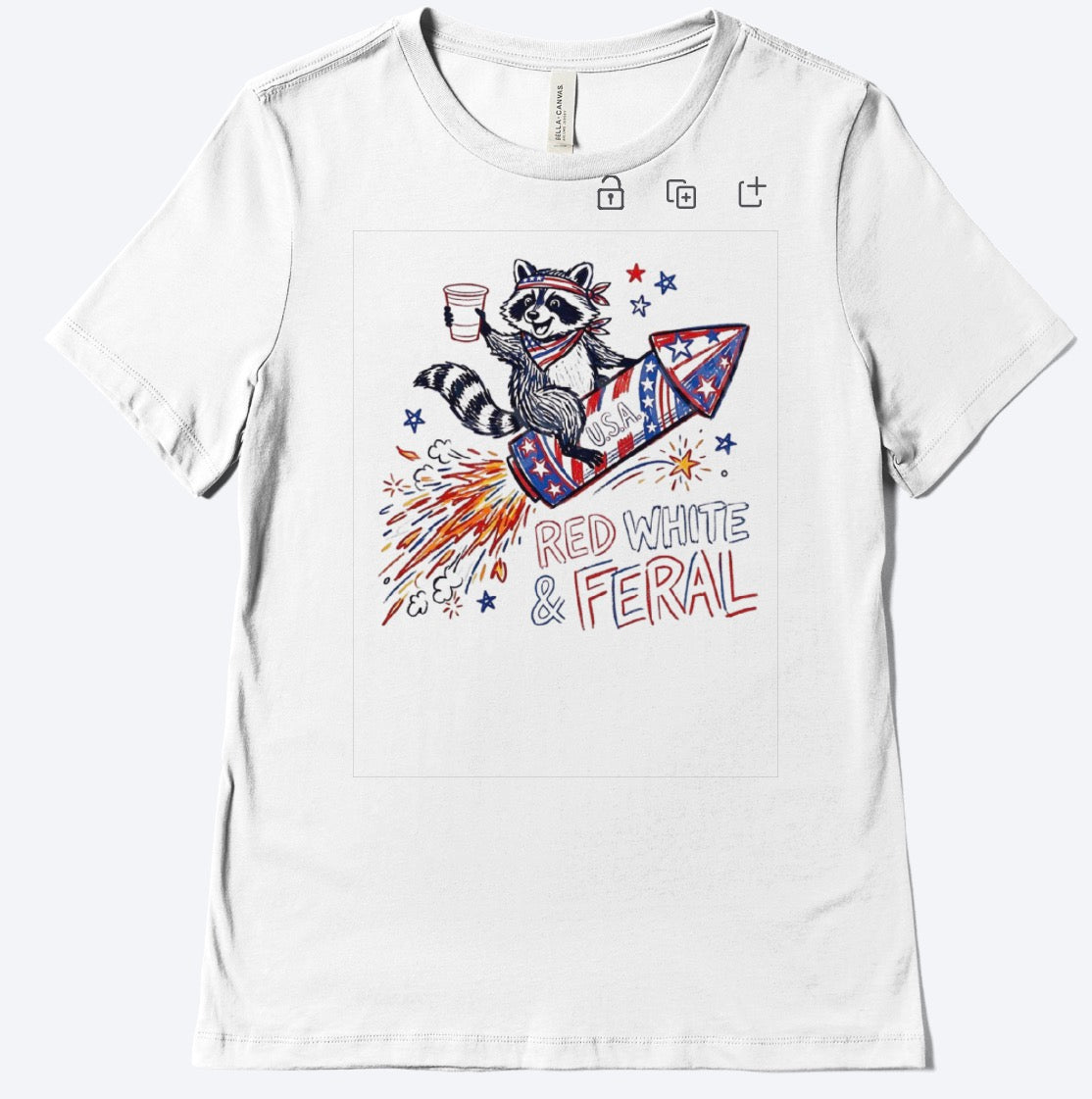 Red White & Feral Tee